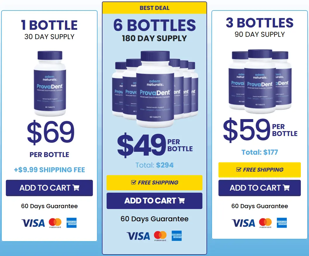 ProvaDent supplement price and discount deal